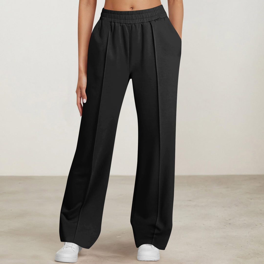 Damen nan elegante Bundfalten-Hose mit hohem Komfortbund, Bügelfalte und seitlichen Eingrifftaschen EB