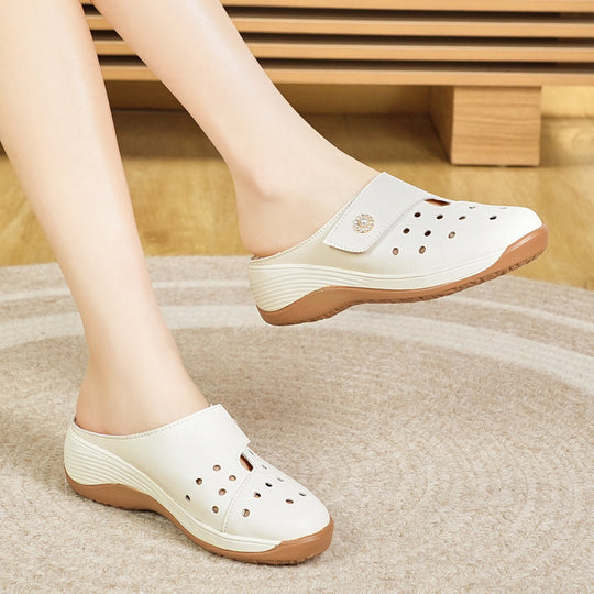 Damen Komfortable Clogs mit modischem Cut-Out Design und flexiblem Fußbett EB