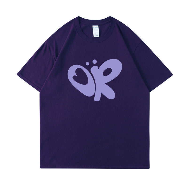 Damen lässiges T-Shirt mit einzigartigem Grafikdruck EB