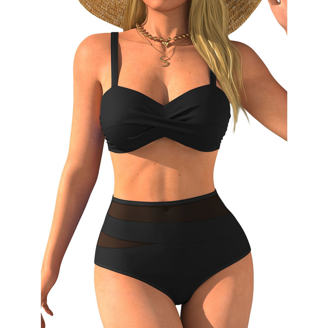 Damen Hochtaillierter Bikini mit modischem Twist EB
