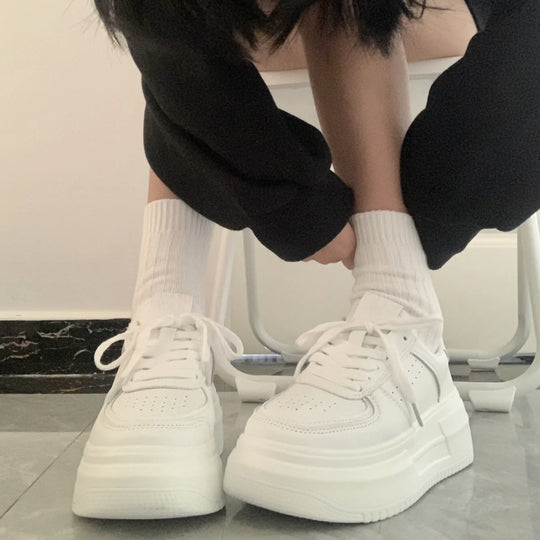 Damen Plattform Sneakers mit bequemer gepolsterter Innensohle EB