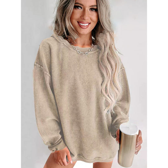 Damen Oversized Sweatshirt mit strukturiertem Design und lässigem Schnitt EB