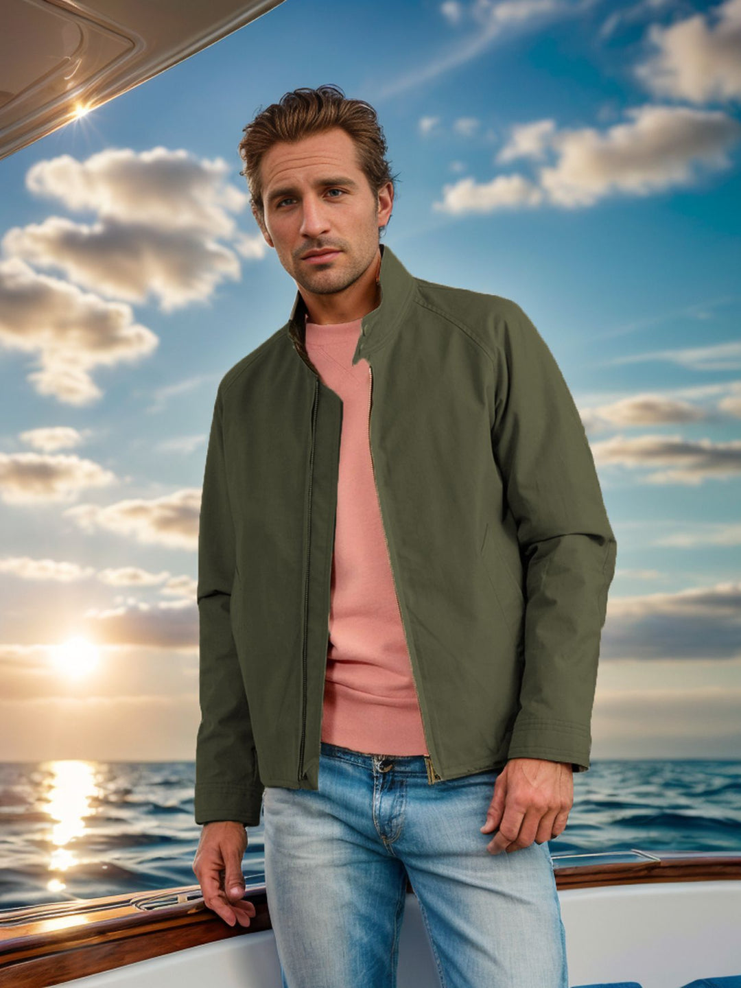 Herren lässige und moderne Übergangsjacke EB