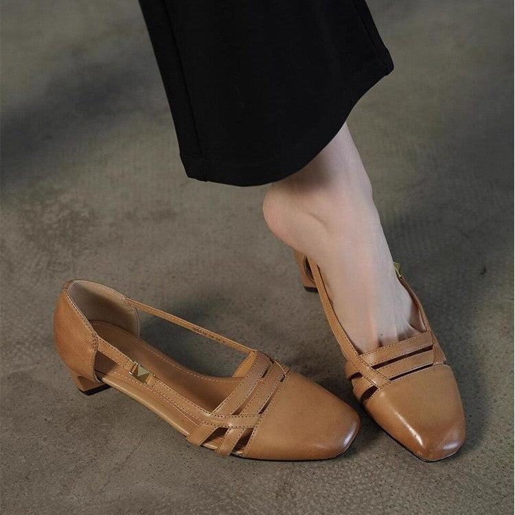 Damen Slingback-Pumps mit modischem Riemendesign und komfortablem Absatz EB