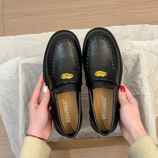 Damen Mokassins mit eleganter Schnalle und kunsthandwerklichem Design EB