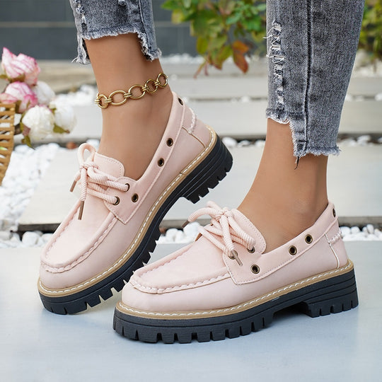 Damen lässige Schnürschuhe mit robustem Profil EB
