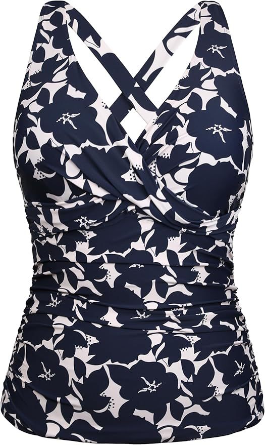 Damen Badeanzug mit Wickelschnitt und figurschmeichelndem Design EB