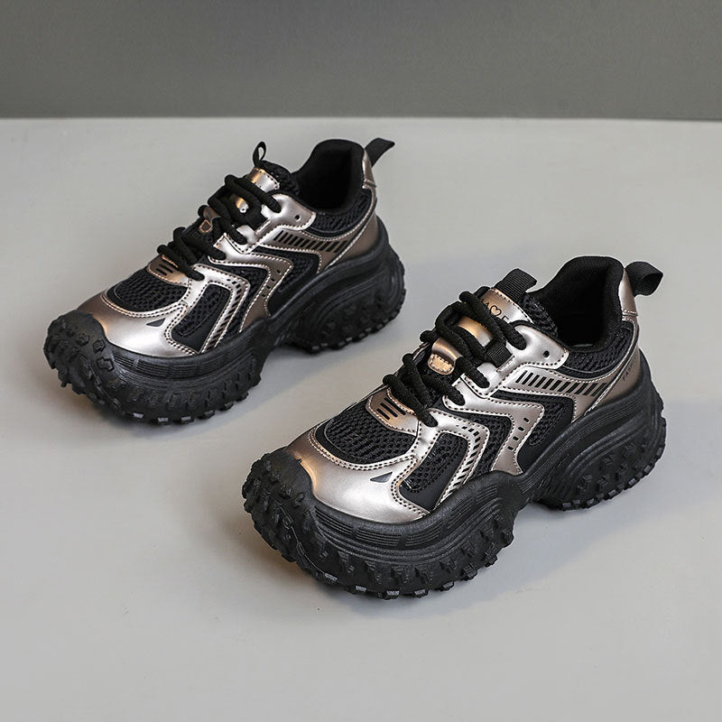 Damen sportliche Sneakers mit dämpfendem Komfort und atmungsaktiver Netzstruktur EB