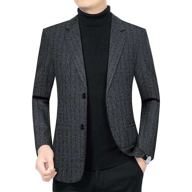 Herren Modernes Einreihiges City-Blazer mit aufgesetzten Taschen und leichter Halbfütterung EB