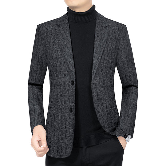 Herren Modernes Einreihiges City-Blazer mit aufgesetzten Taschen und leichter Halbfütterung EB