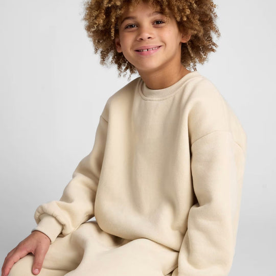 Damen bequemer Sweatshirt mit überschnittenen Schultern und hohem Kragen EB