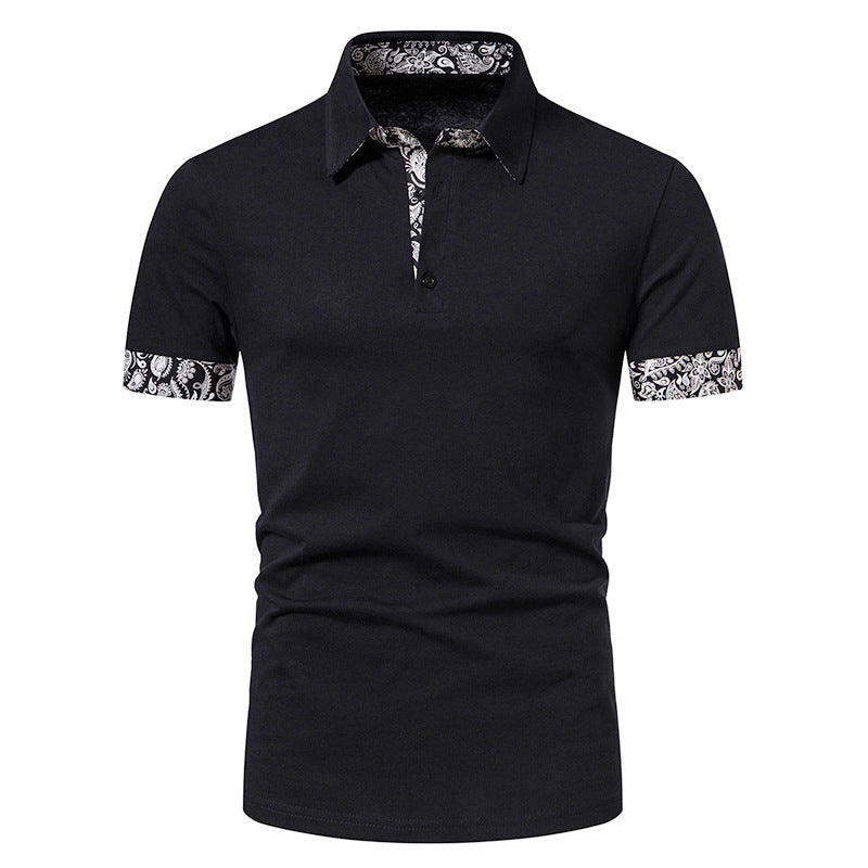 Herren Poloshirt mit modernem Paisleymuster und sportlichem Schnitt EB