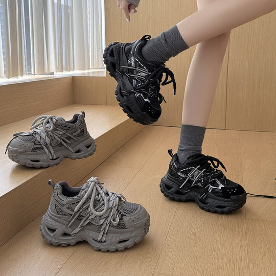 Damen Sneaker mit stoßdämpfender Sohle und atmungsaktivem Obermaterial EB
