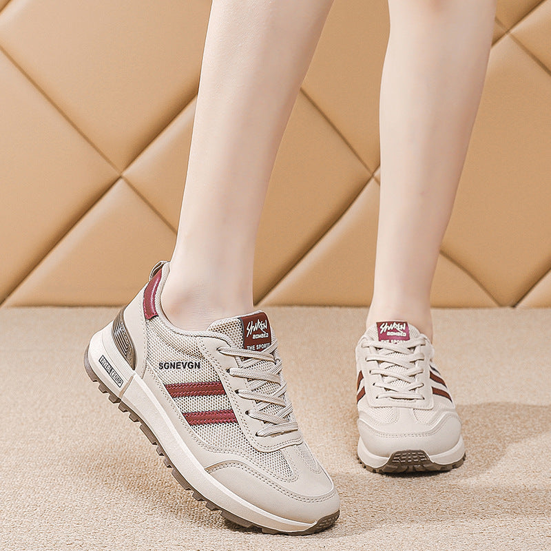 Damen Sportliche Mesh-Sneaker mit dämpfender Sohle und rutschfester Laufsohle EB