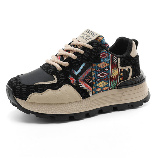 Damen Sportliche Sneakers mit einzigartigem Tribal-Muster und atmungsaktiver Mesh-Oberfläche EB