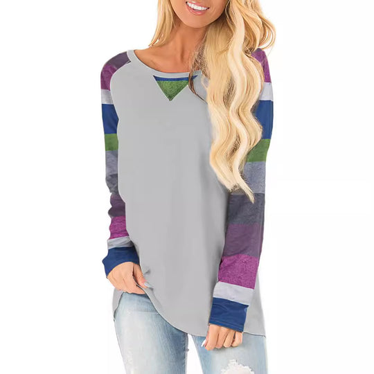 Damen lässiges T-Shirt mit animalischem Muster und modernem Schnitt EB