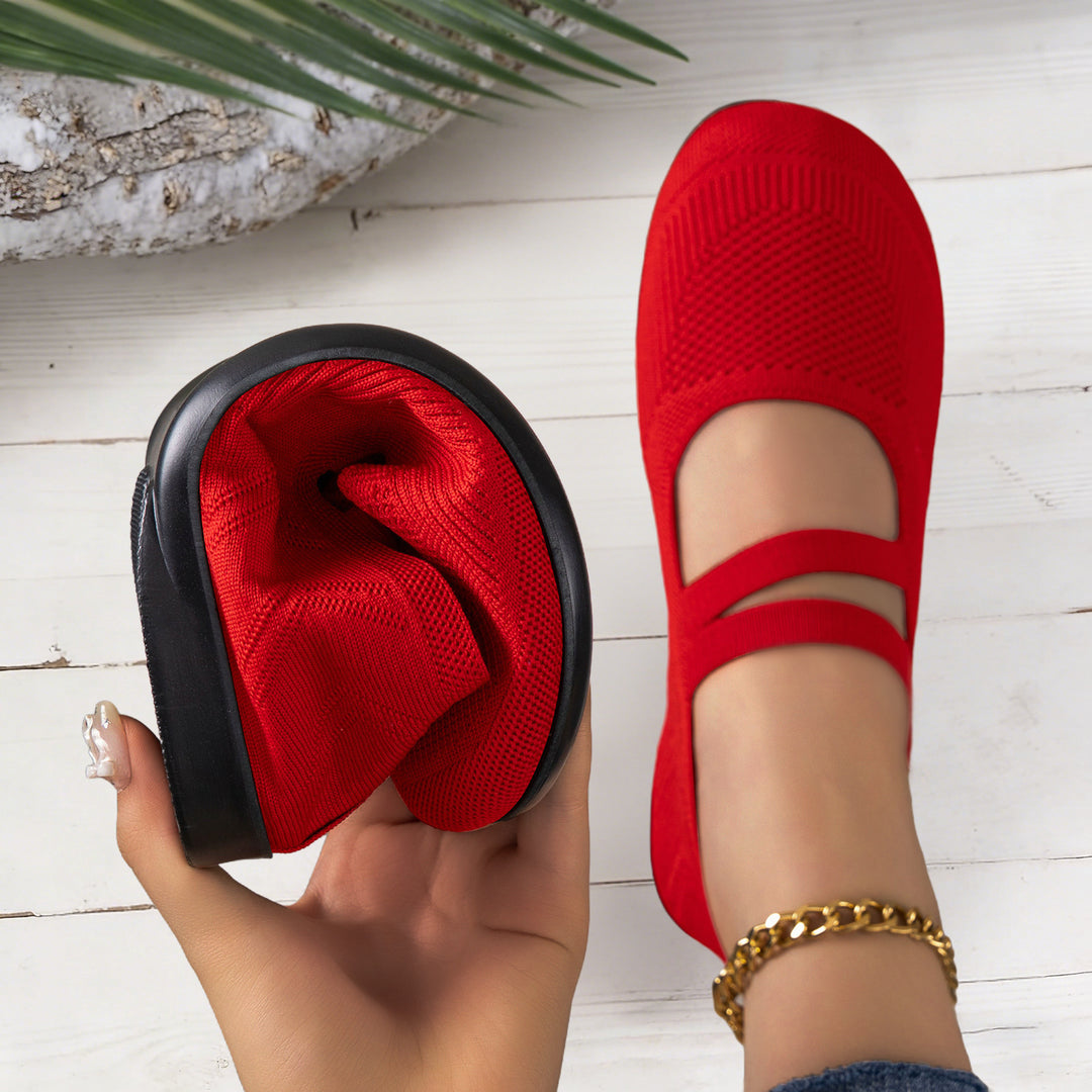 Damen Flexible und atmungsaktive Ballerinas mit Faltmechanismus EB