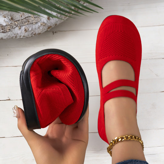 Damen Flexible und atmungsaktive Ballerinas mit Faltmechanismus EB