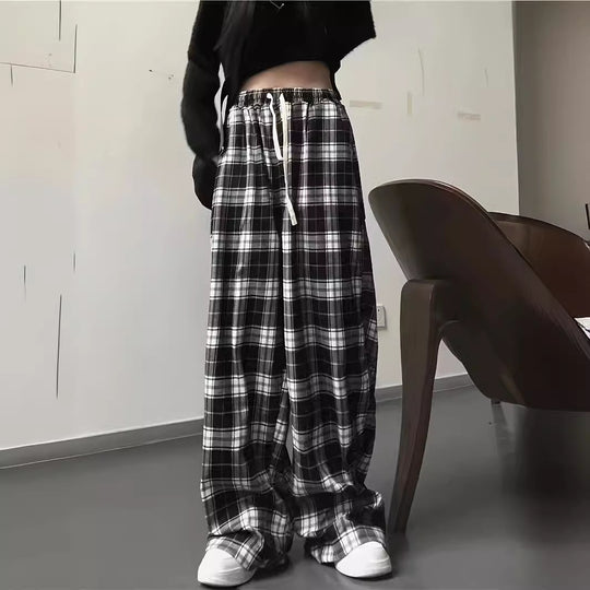 Damen Karottenhose mit Karomuster EB