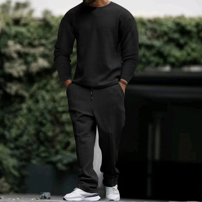 Herren Bequemer Freizeitpullover mit passender Chinohose EB