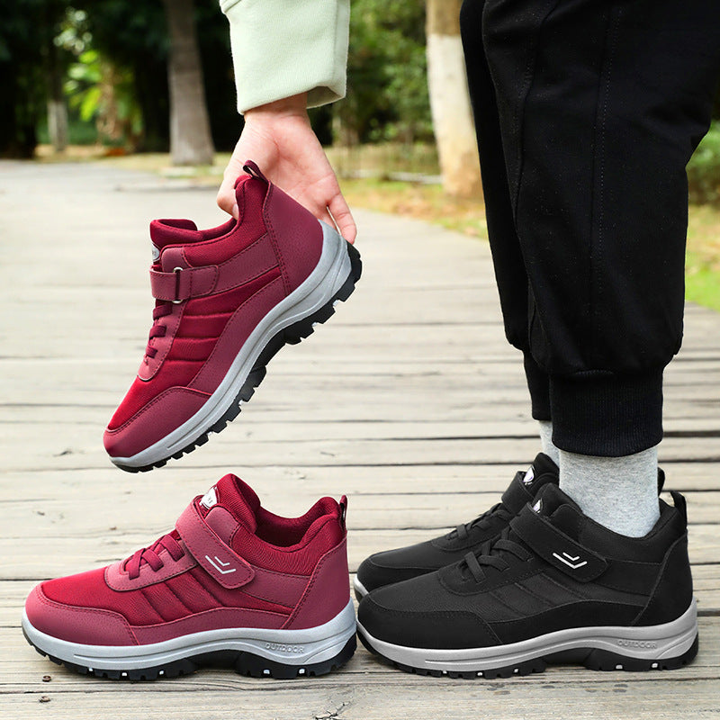 Herren nan multifunktionaler Trekking-Walking-Sneaker mit Klett- und Schnürsystem, stoßdämpfender EVA-Zwischensohle und tiefprofilierter Trailsohle EB