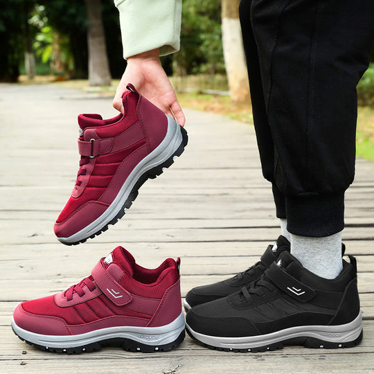 Herren nan multifunktionaler Trekking-Walking-Sneaker mit Klett- und Schnürsystem, stoßdämpfender EVA-Zwischensohle und tiefprofilierter Trailsohle EB
