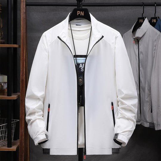 Herren leichte wasserabweisende Übergangsjacke mit praktischen Reißverschluss-Taschen EB