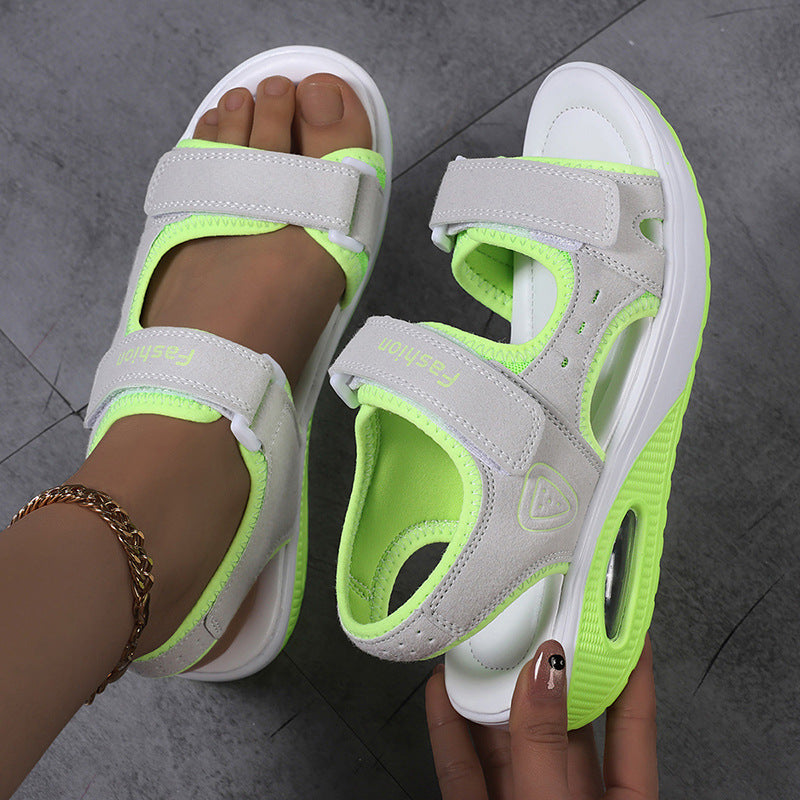 Damen Sportliche Sandalen mit ergonomischer Unterstützung und verstellbarem Klettverschluss EB