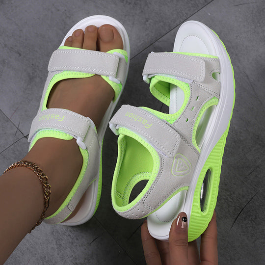 Damen Sportliche Sandalen mit ergonomischer Unterstützung und verstellbarem Klettverschluss EB