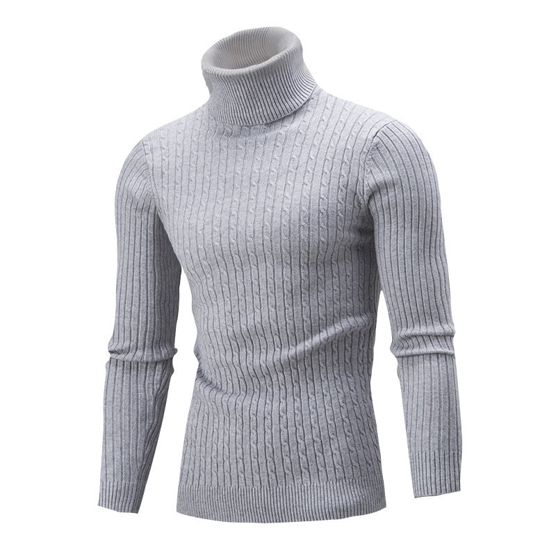 Herren rollkragen Pullover mit Zopfmuster EB