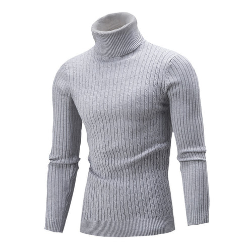 Herren rollkragen Pullover mit Zopfmuster EB
