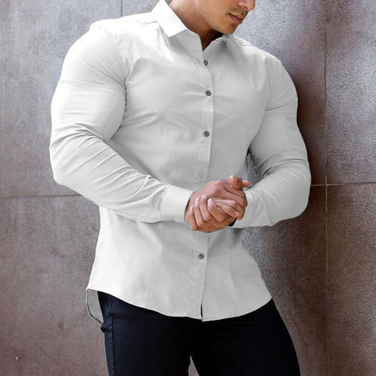 Herren Elegantes Hemd mit körpernahem Schnitt EB