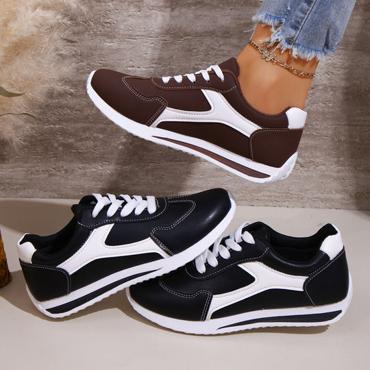 Damen Sportliche Sneakers mit modischem Kontrastdesign EB