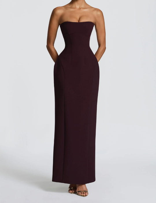 Damen Elegantes Cocktailkleid mit schulterfreiem Schnitt EB
