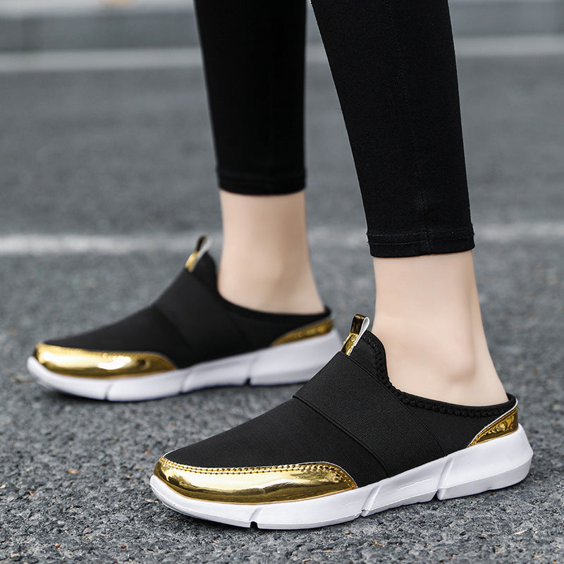 Damen Slip-On Sneakers mit glänzenden Akzenten EB