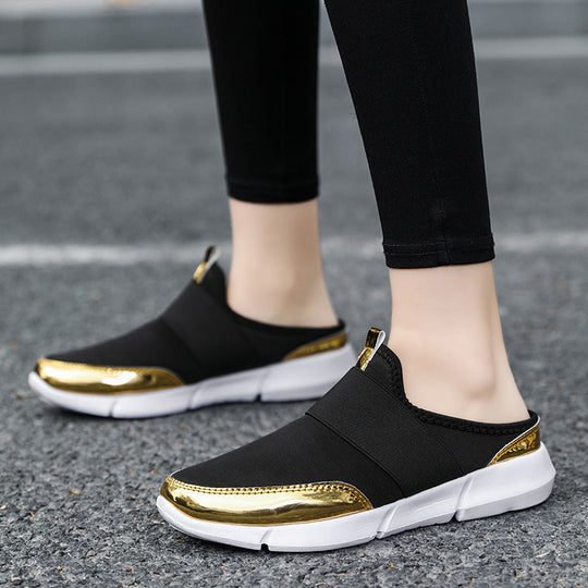 Damen Slip-On Sneakers mit glänzenden Akzenten EB