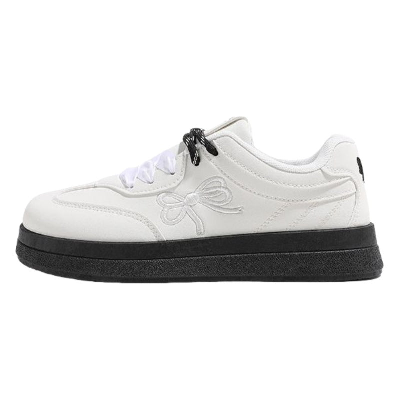 Damen Komfortable Sneakers mit verspieltem Schleifen-Design EB