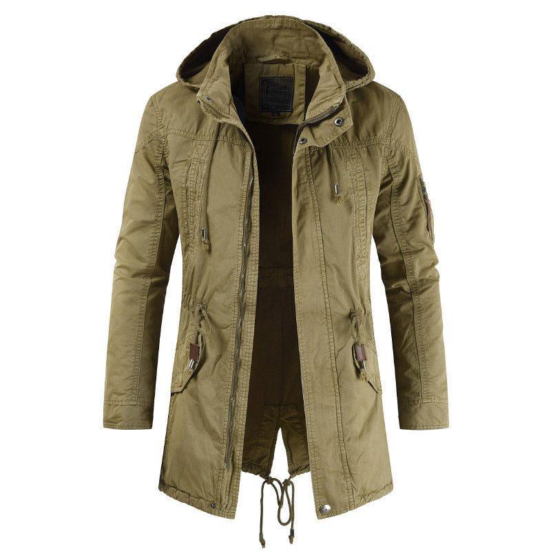 Herren Funktionsjacke mit praktischem Reißverschluss und verstellbarer Kapuze EB