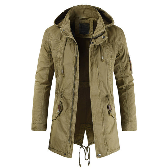 Herren Funktionsjacke mit praktischem Reißverschluss und verstellbarer Kapuze EB