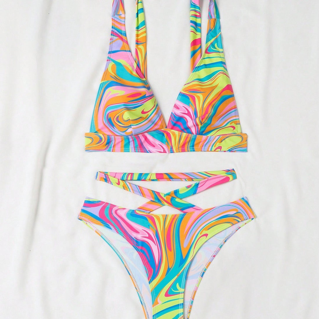 Damen Hochgeschnittener Triangel-Bikini EB