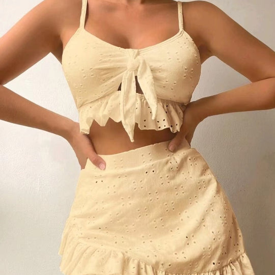 Damen Crop-Top und Rock-Set EB