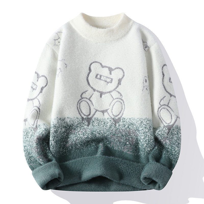 Damen gemütlicher Pullover mit niedlichem Tiermotiv und lässiger Passform EB