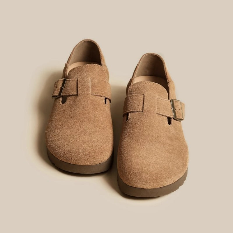 Damen Komfortable Clogs mit modischem Schnallenverschluss EB