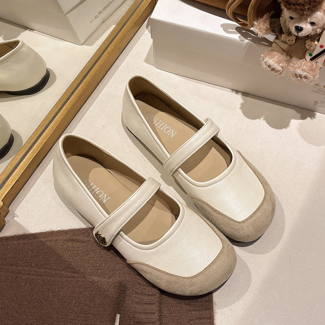 Damen elegante Ballerinas mit dekorativem Riemchen und hochwertiger Sohle EB