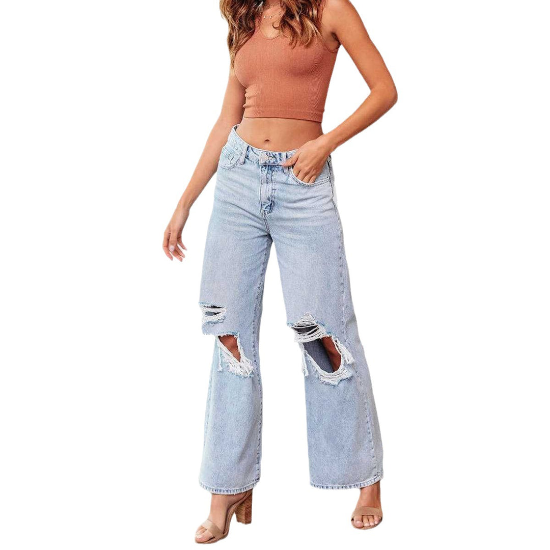 Damen Jeansjacke mit lässigem Schnitt und fransigem Saum EB