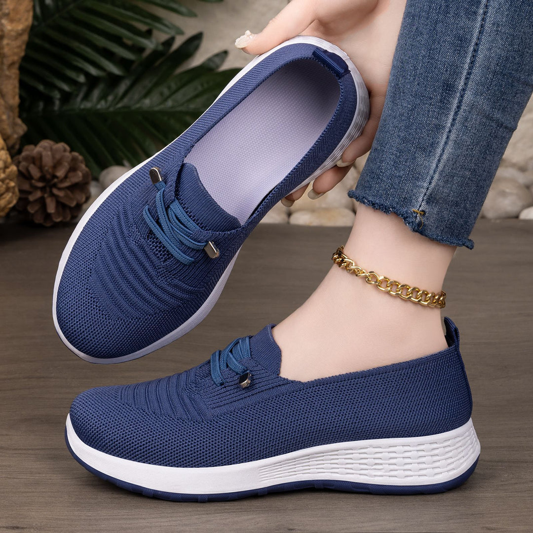 Damen Atmungsaktive Slip-On Sneakers mit dämpfender Sohle EB