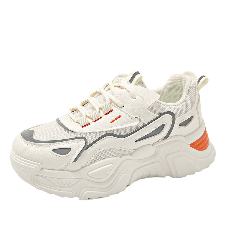 Damen Sportliche Chunky Sneakers mit atmungsaktiver Netzstruktur und schwerer Profilsohle EB
