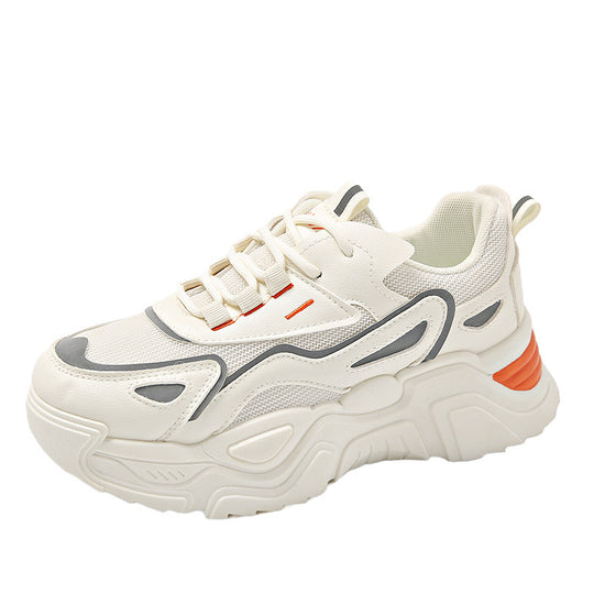 Damen Sportliche Chunky Sneakers mit atmungsaktiver Netzstruktur und schwerer Profilsohle EB