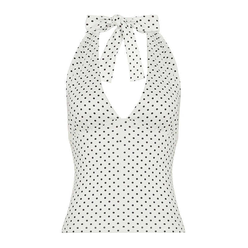 Damen Haltertop mit verspieltem Punkte-Design EB