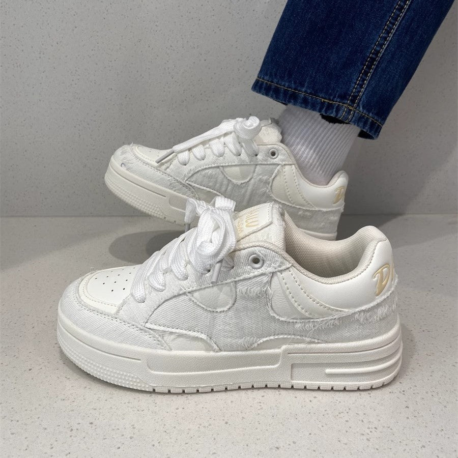 Damen Schnürsneakers mit trendigem, texturiertem Obermaterial von EB